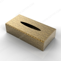 亚克力布金色纸巾盒